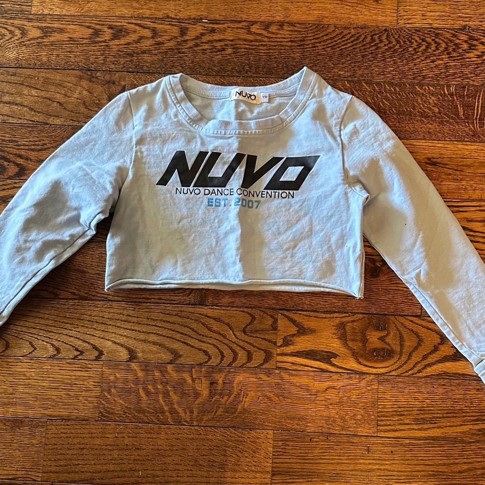 Kids Long Dance  Sleeve Crop Top (Nuvo)